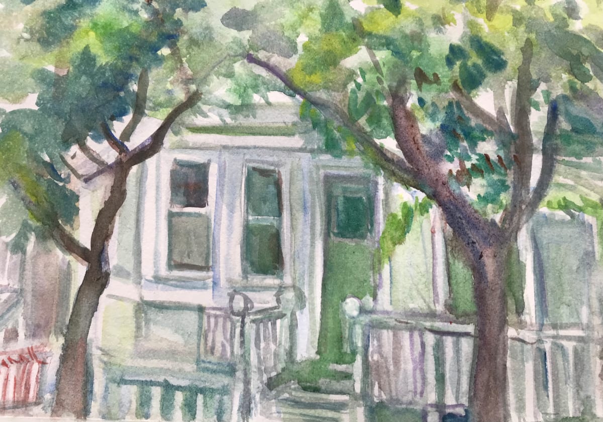 Day 2-Green tree in front of a house 