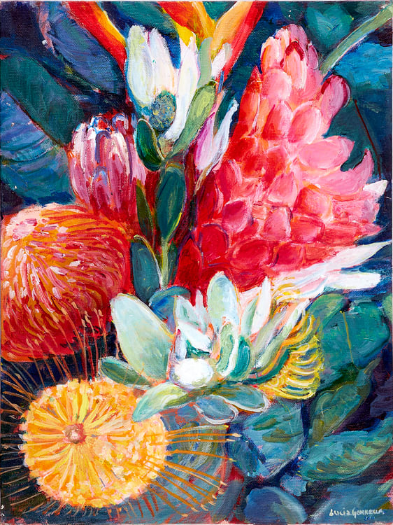 Ginger and Proteas 2 by Lucia Gonnella 