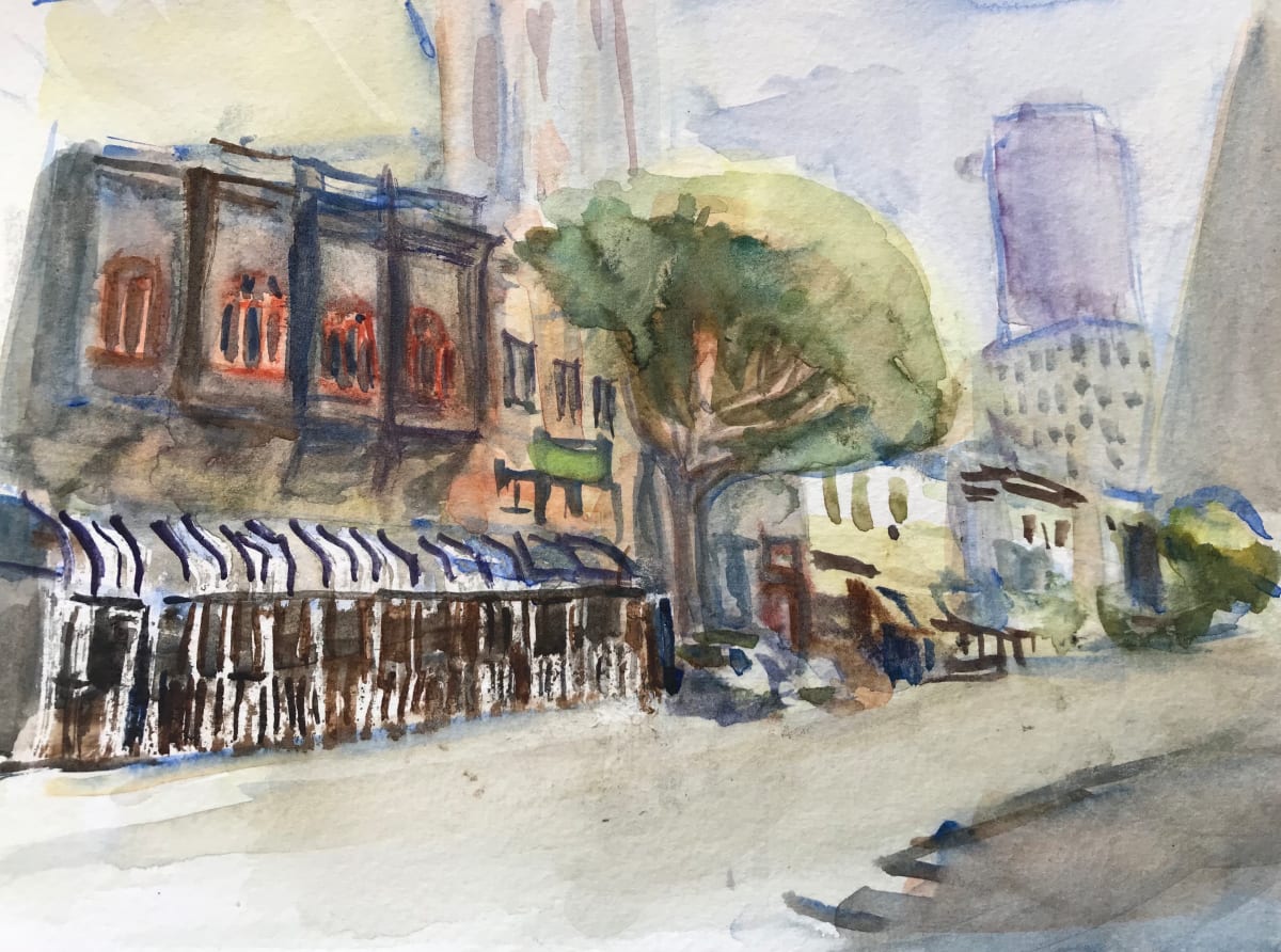 Columbus Avenue and the Pyramid by Lucia Gonnella 