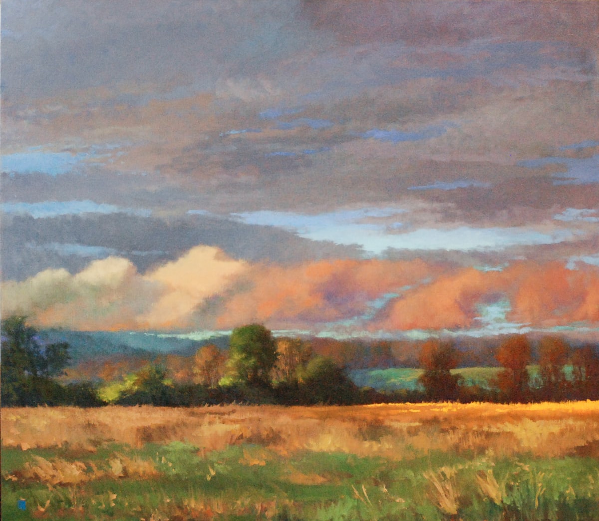 Summer Evening, Front by Gregory Blue  Image: 16"H X 18.4"W Giclee on German Etching Paper \ Edition of 100 \ 1 Remarque