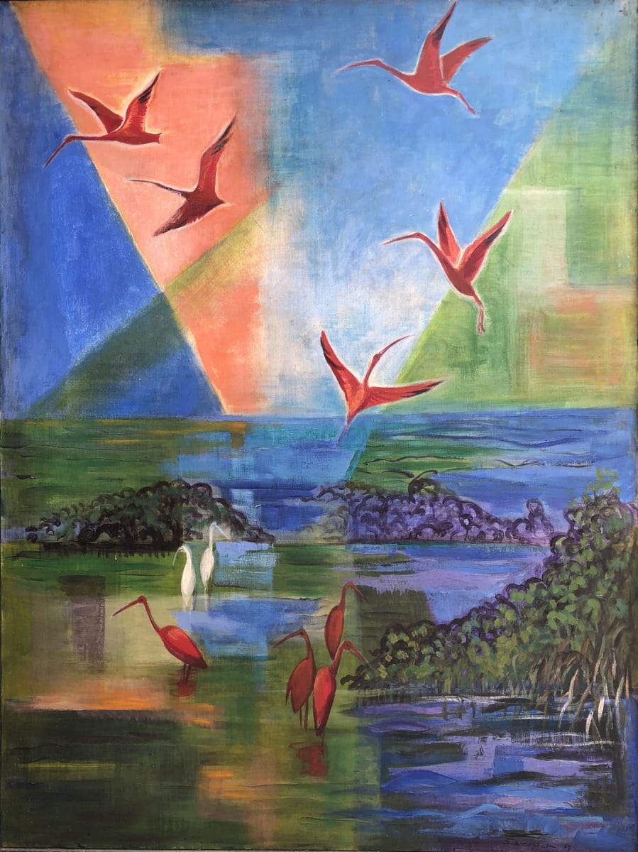 Scarlet Ibis - Ibis Escarlate * by Sybil Atteck (1911-1975), Image 1.