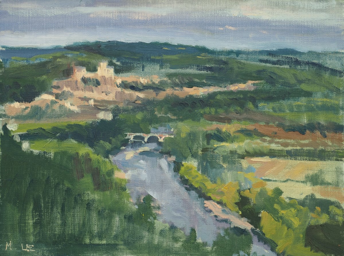 View Above the Dordogne River, France by Matthew Lee 