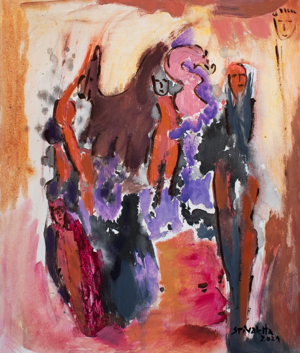 Dog and figures by Stivaletta, Mabel Rosario 