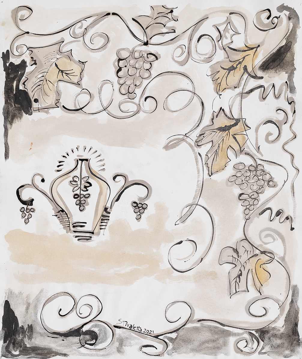 Lamp in Wine by Stivaletta, Mabel Rosario 