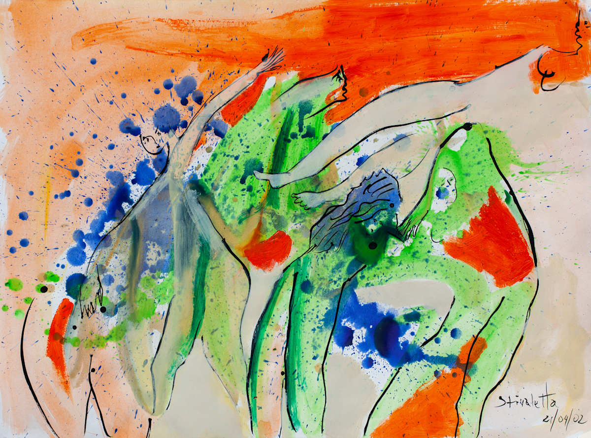 Figuras expresivas en verdes by Stivaletta, Mabel Rosario 