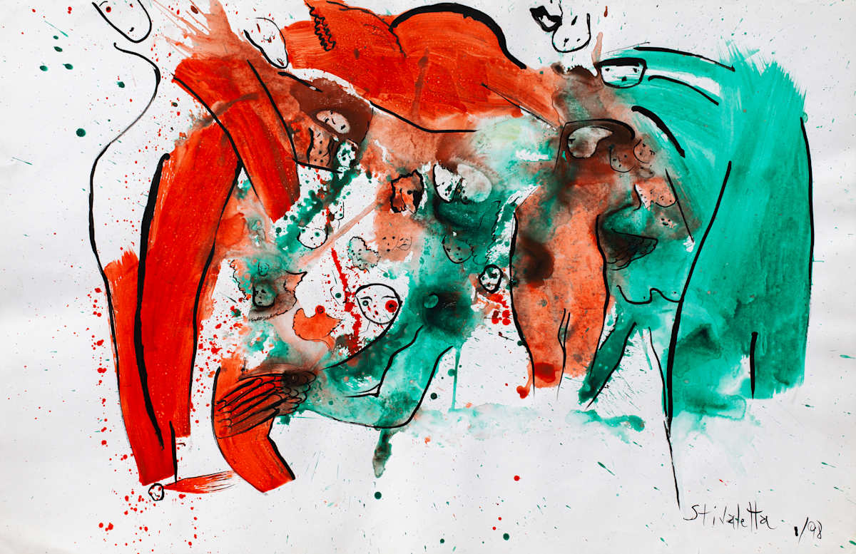 Expresión de figuras en rojo y verde by Stivaletta, Mabel Rosario, Image 8.