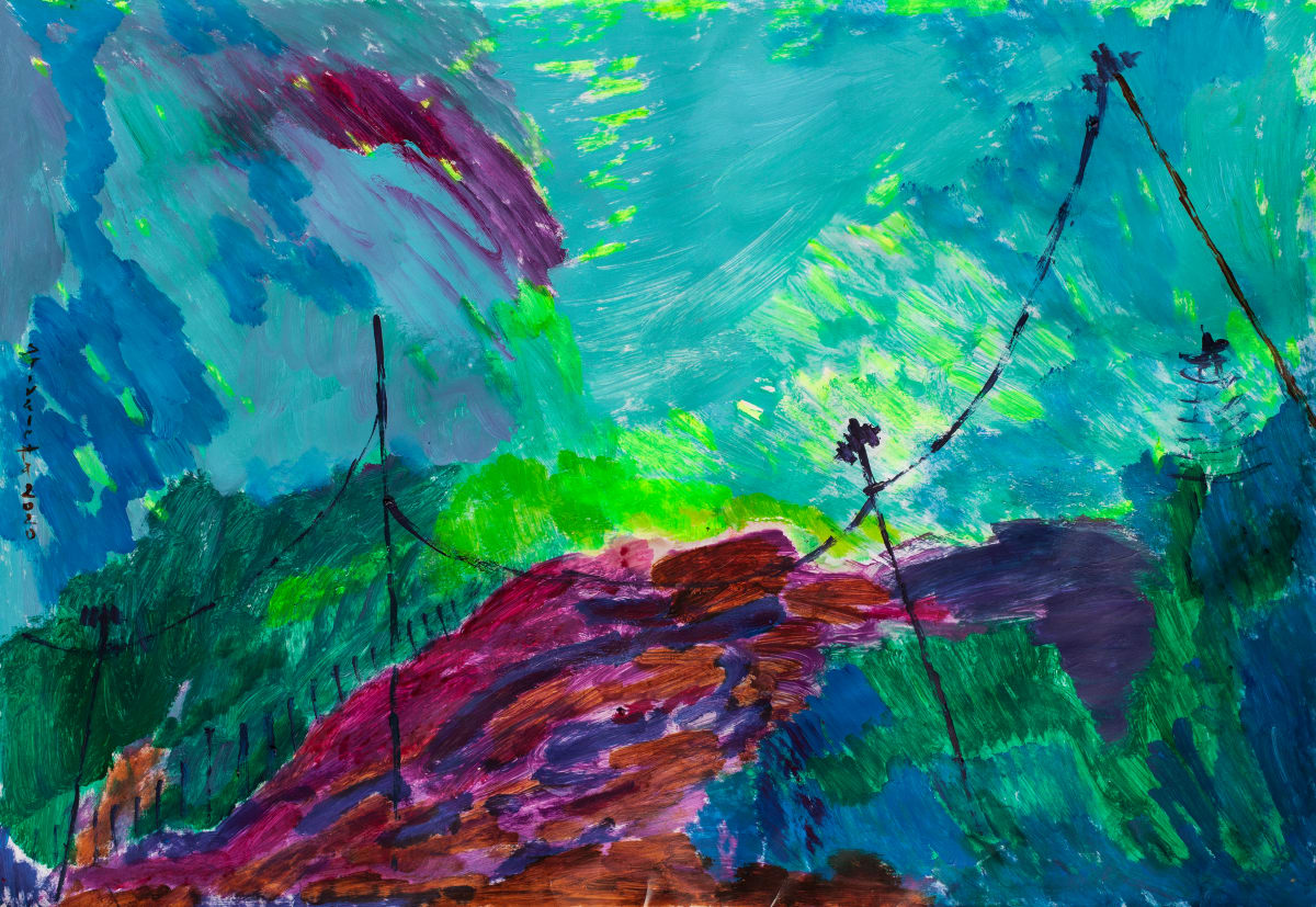 Paisaje con cables 