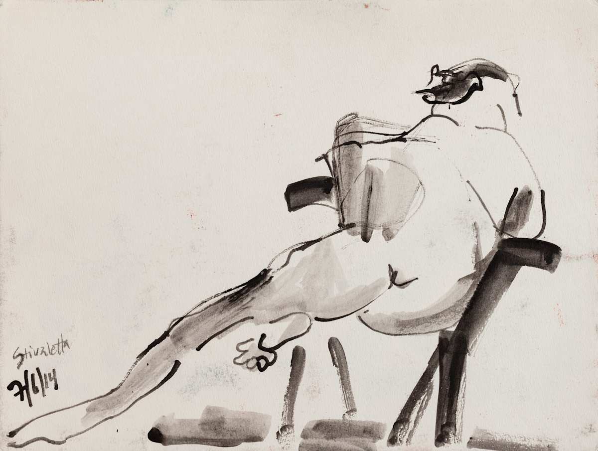 Modelo sentada de espalda by Stivaletta, Mabel Rosario, Image 17.