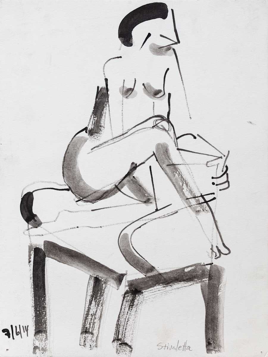 Giselle sentada_ by Stivaletta, Mabel Rosario 