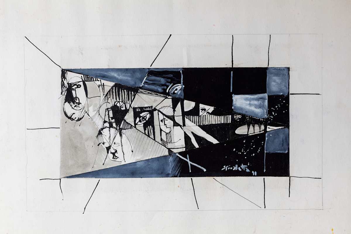 Construccion en blanco y negro_ by Stivaletta, Mabel Rosario 