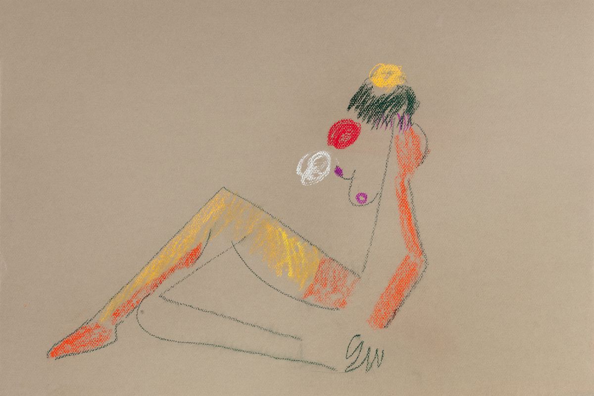 Modelo sentada con flores en el cabello_ by Stivaletta, Mabel Rosario, Image 11.