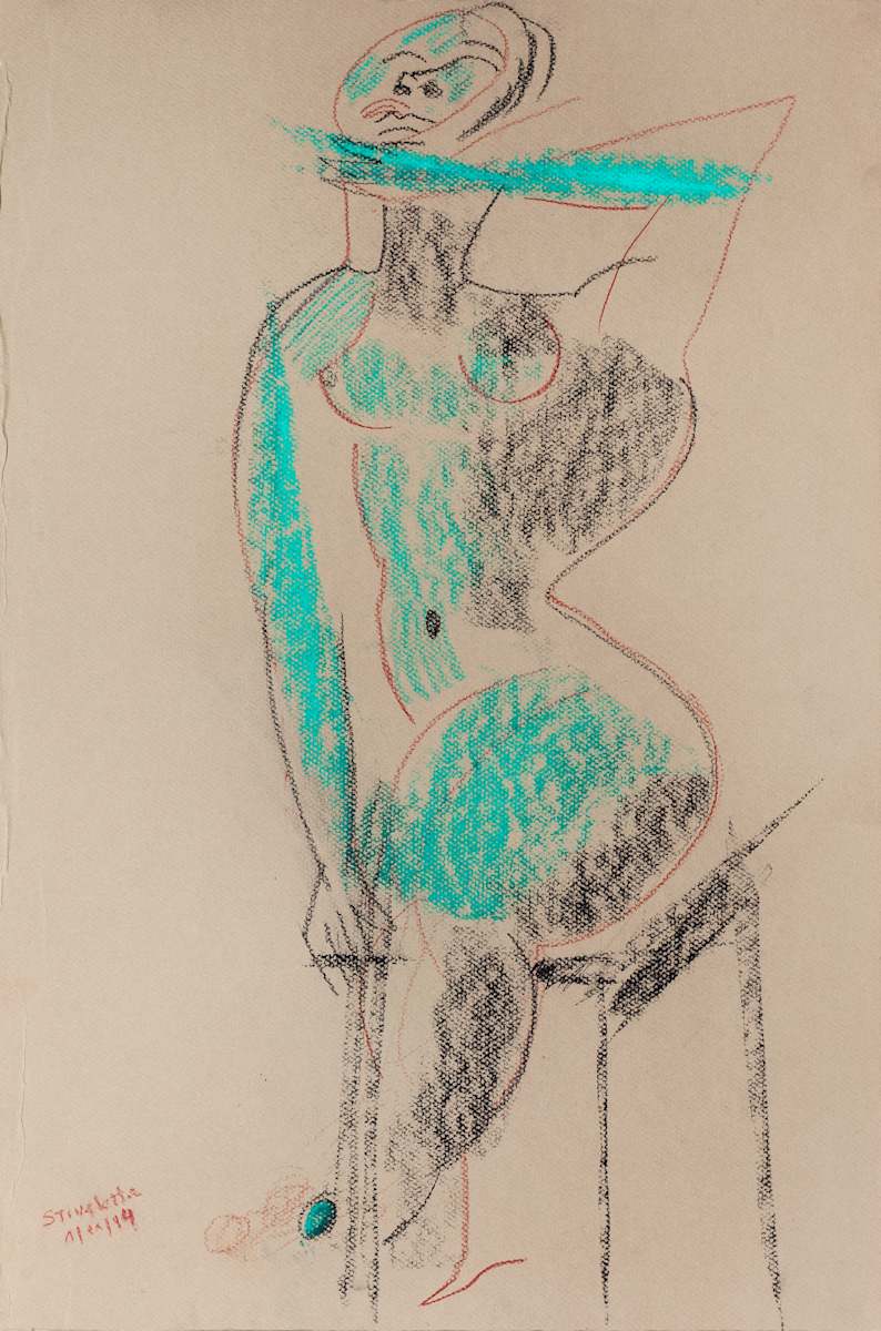 Modelo en verde_ by Stivaletta, Mabel Rosario 