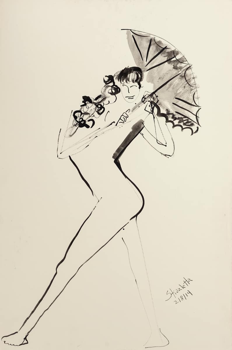 Modelo con sombrilla_ by Stivaletta, Mabel Rosario 