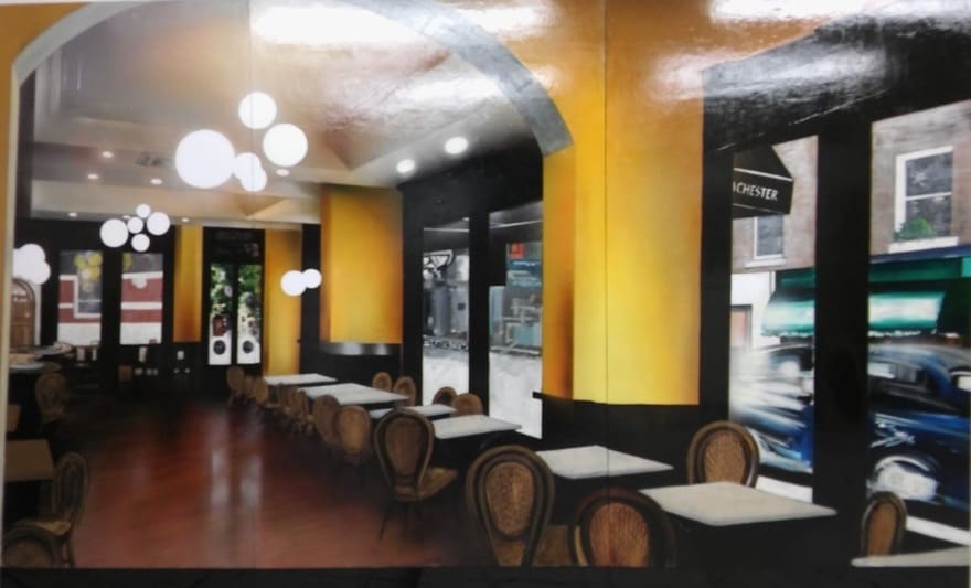 7) mural at Wellington Hotel London by Robin Eckardt 