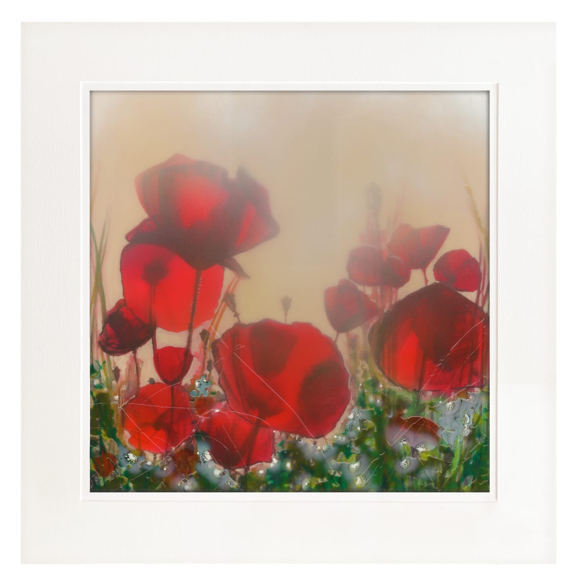 Wall art prints | Limited Edition Print | Poppy Haze - Signed Limited Edition Print with mount (unframed) - 150 in edition 3/150