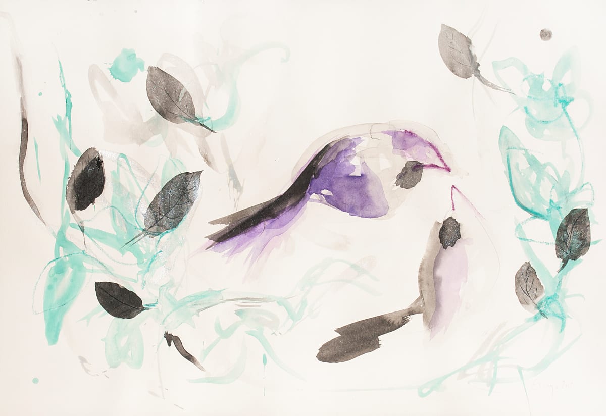 Purple birds aka LOVE by Alba Escayo 