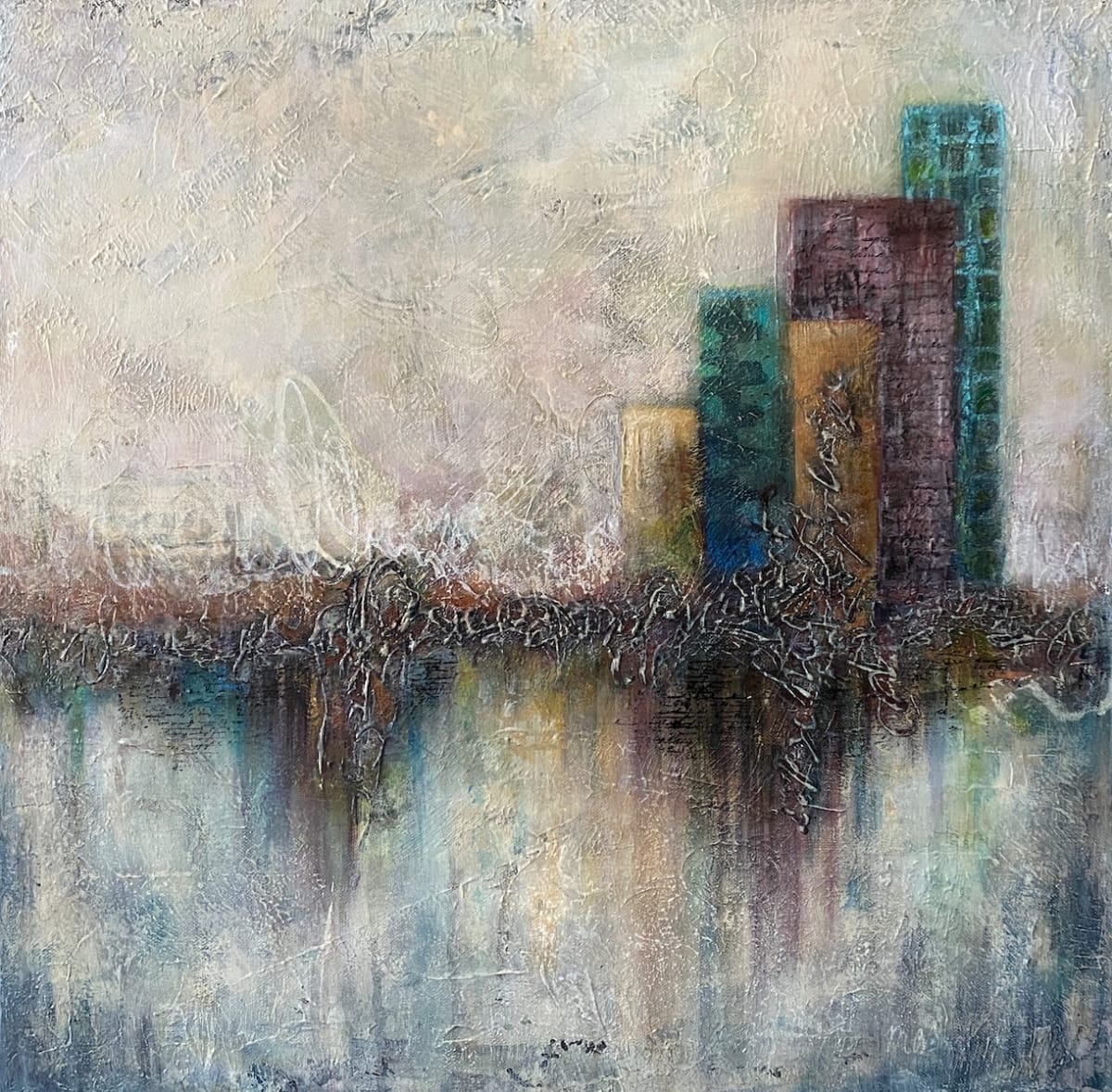 Interference by Melissa Brauen  Image: Created on gallery wrapped canvas, sides in white 