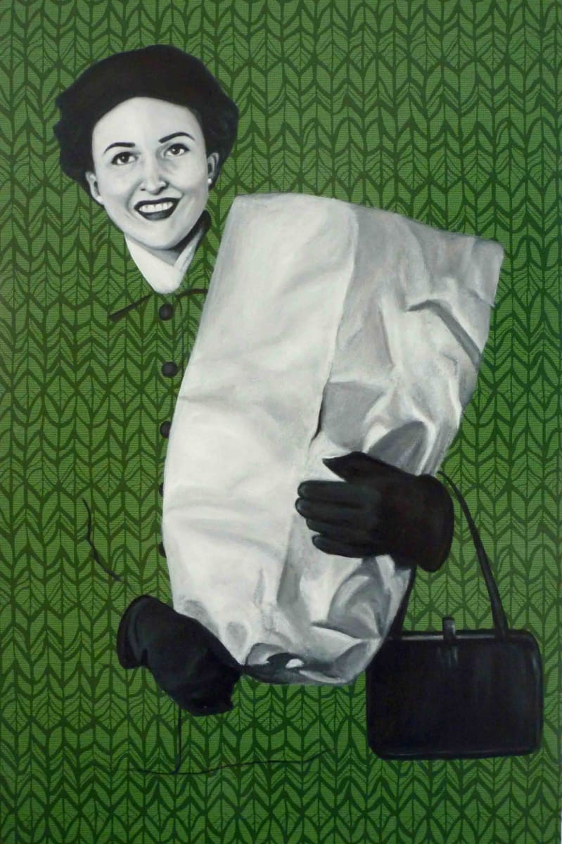 Barbara with Shopping Bag (Print) by Kristina Kanders 