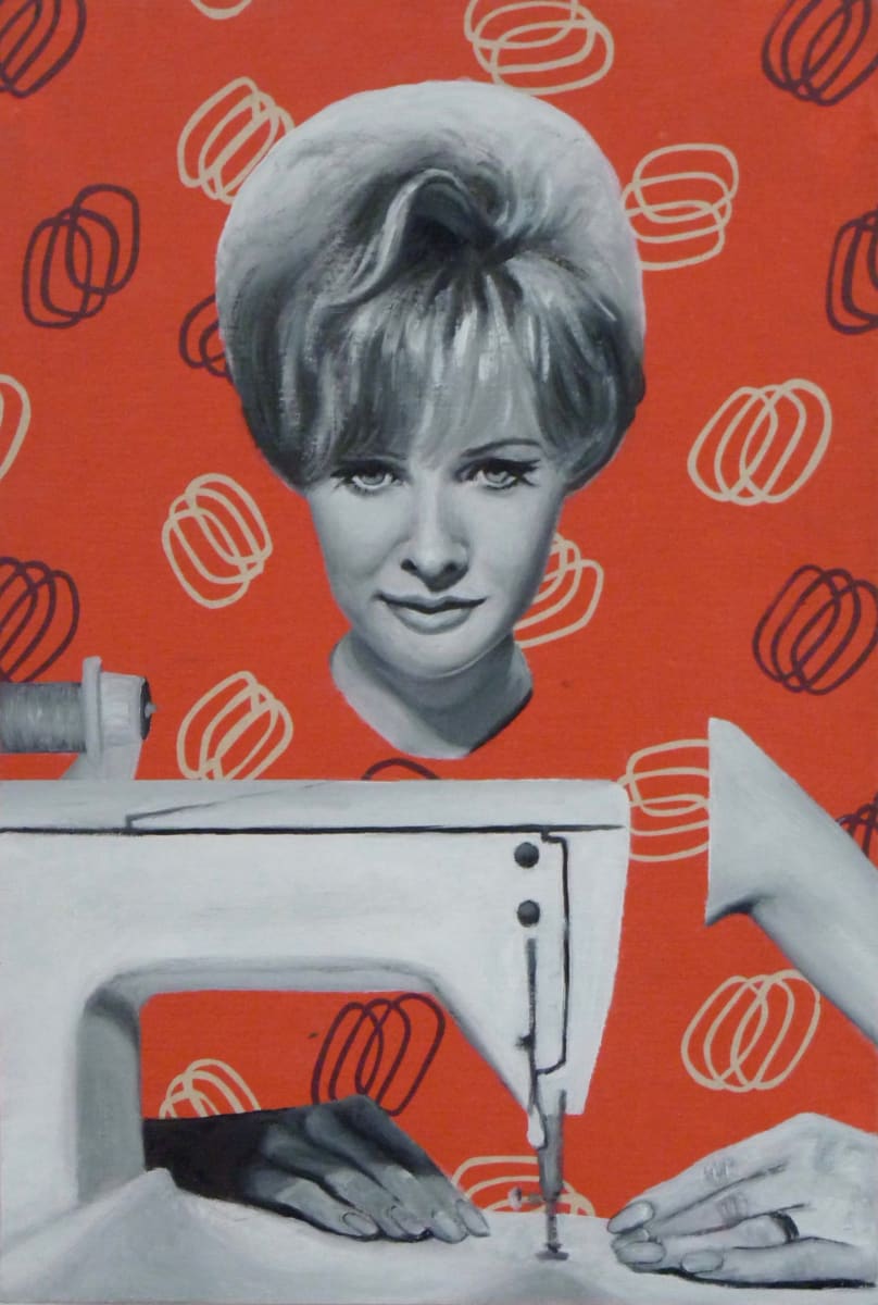 Loretta Sewing II (Print) by Kristina Kanders 