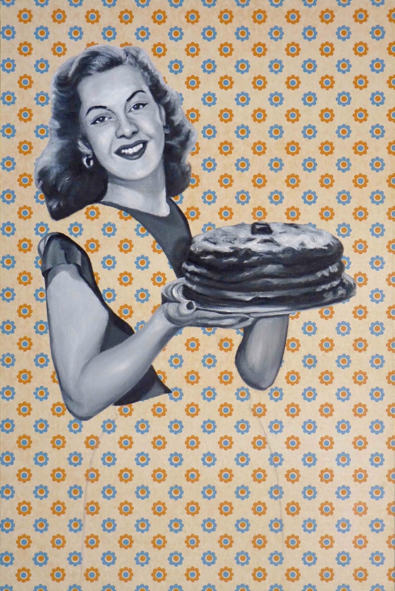 Eva with Cake (Print) by Kristina Kanders 