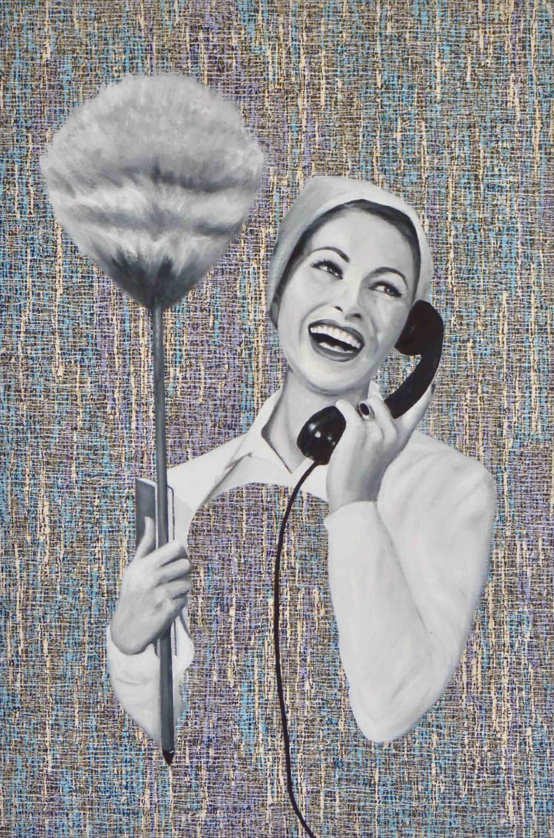 Angela with Duster by Kristina Kanders  Image: The original painting is sold. See more options under PRINTS if you love this image.
Das Originalgemälde ist verkauft. Unter KUNSTDRUCKE finden Sie weitere Optionen, falls Sie sich in das Bild verliebt haben. 