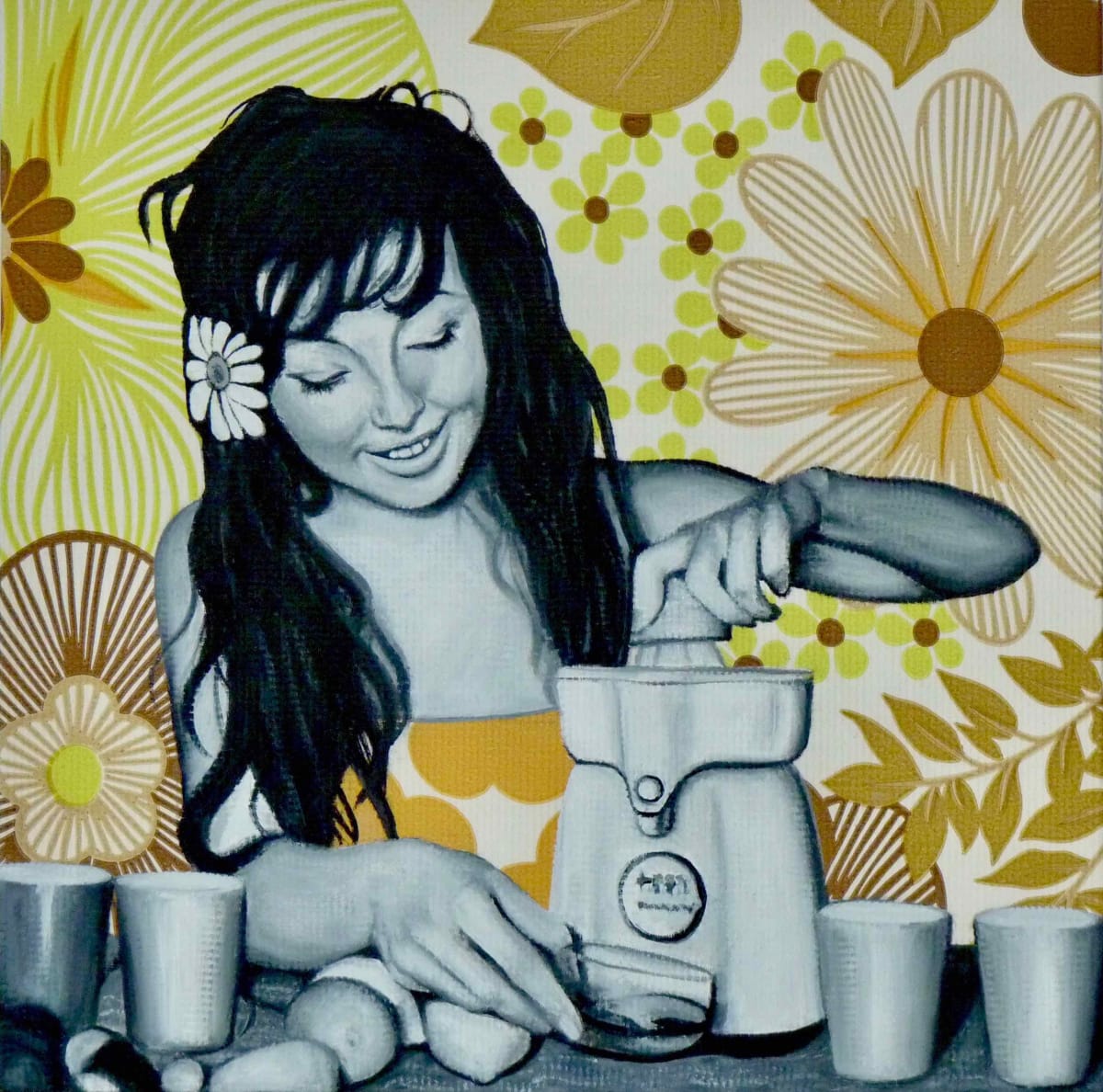 Jenny Juicing by Kristina Kanders  Image: The original painting is sold. See more options under PRINTS if you love this image.
Das Originalgemälde ist verkauft. Unter KUNSTDRUCKE finden Sie weitere Optionen, falls Sie sich in das Bild verliebt haben. 