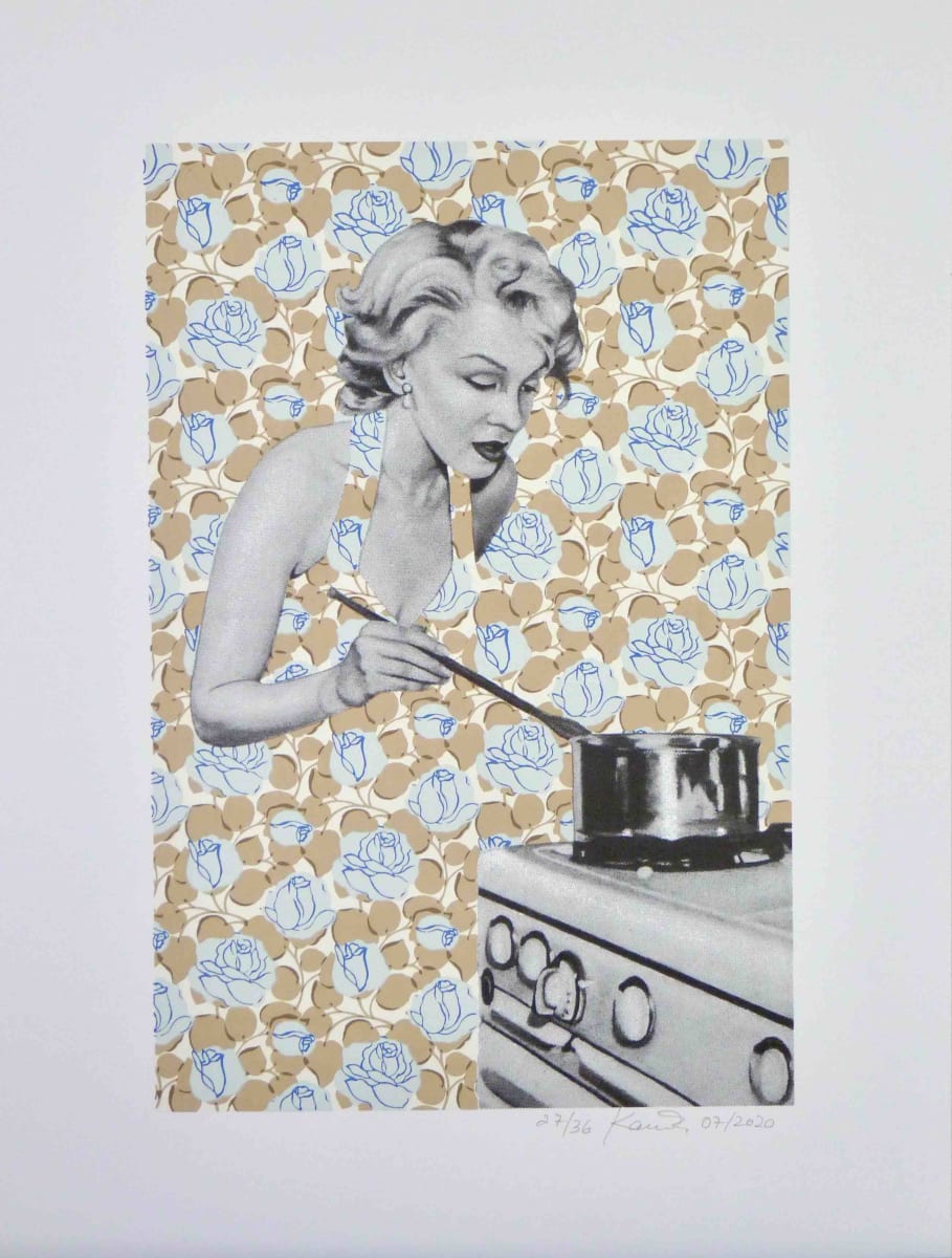 Screen Print Marilyn Cooking 