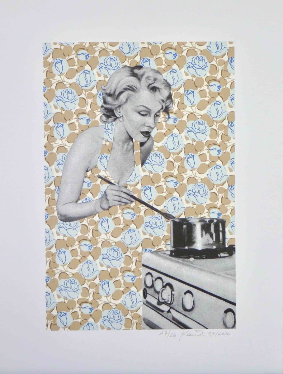 Screen Print Marilyn Cooking, Image 1.