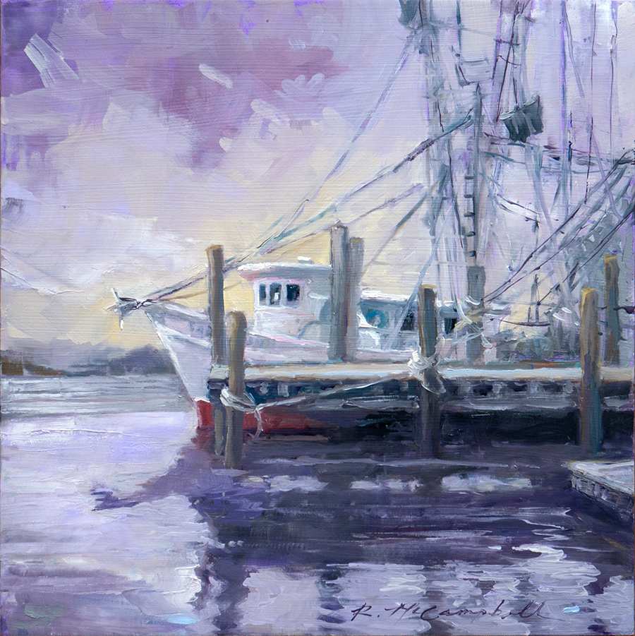 Labor's Rest by Rachael McCampbell  Image: Oil on cradled panel, 12" x 12"x 1.5" by Rachael McCampbell © 2025