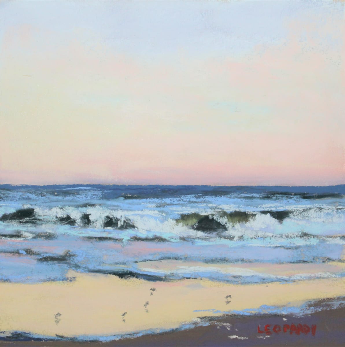 Sandpipers at Sunset, Image 1.