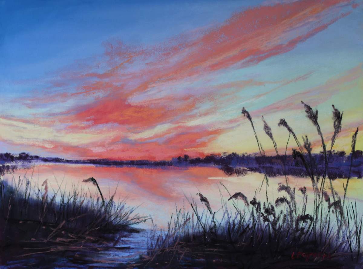 Sunset Marsh by Renee Leopardi 