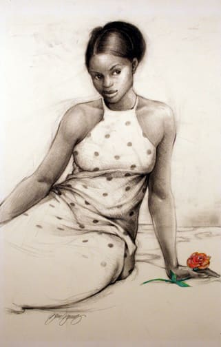 LADY WITH FLOWER by Gilbert Young 