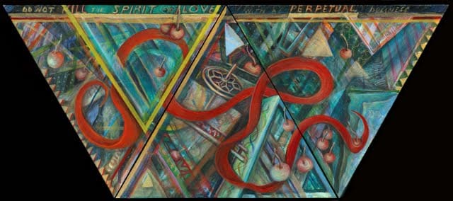 Cherry Season for Shakespeare: Sonnet 56 (triptych) by Gilah Yelin Hirsch 