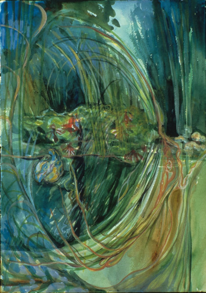 Dorland Pond #01, City Mind Comes to Lily Pond & Meets Wind by Gilah Yelin Hirsch 