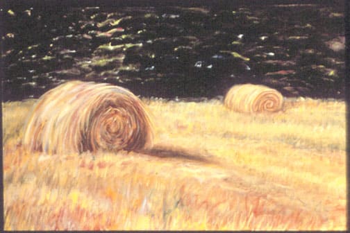 MacDowell Hay Bale Series #13, Fire Flies by Gilah Yelin Hirsch 