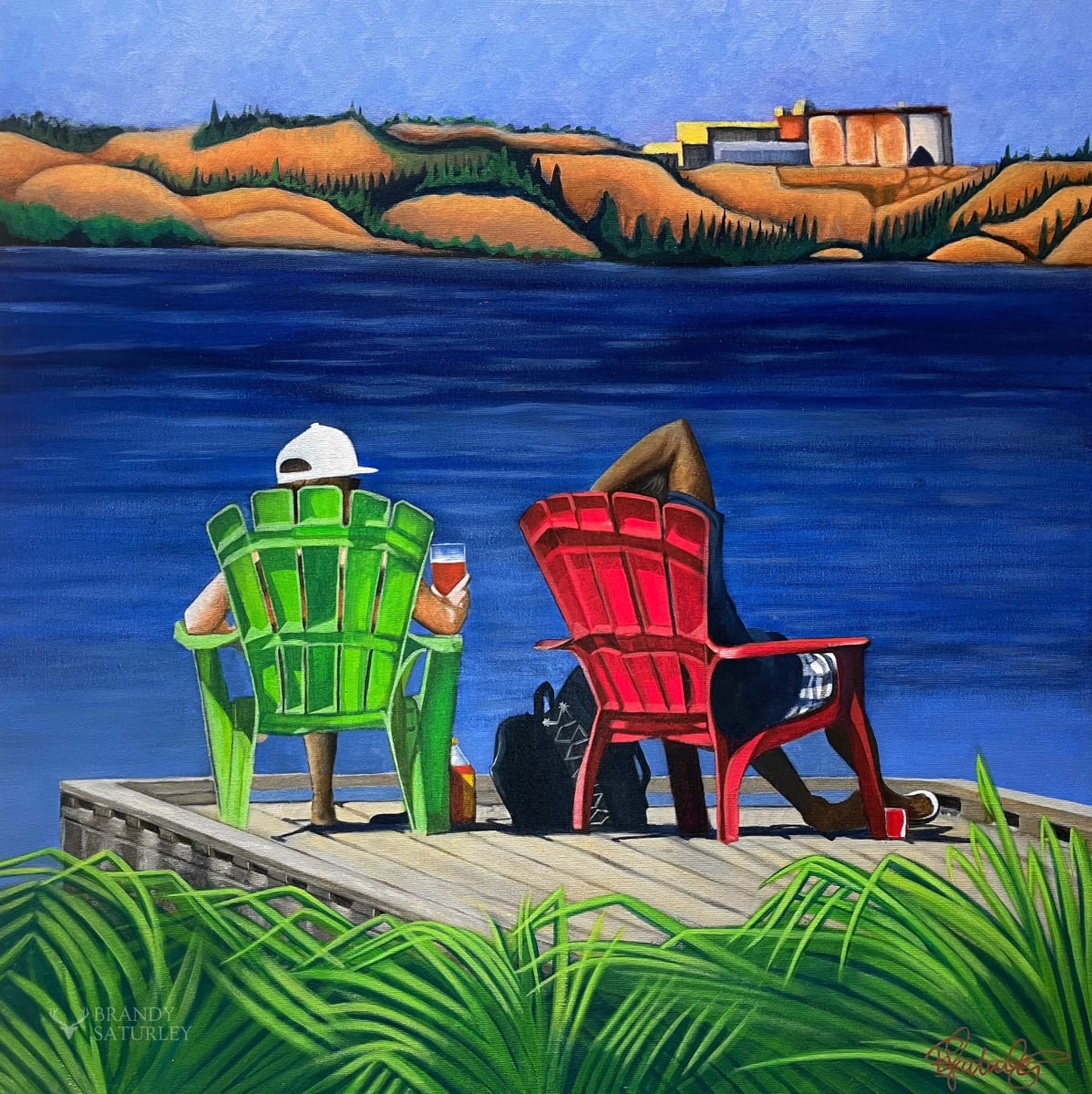 Sitting on The Dock at Back Bay by Brandy Saturley 