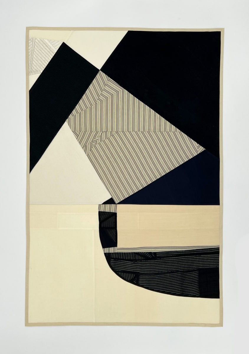 Medium Black, Cream & Silver Study, #2 by Debra Smith, Image 3.