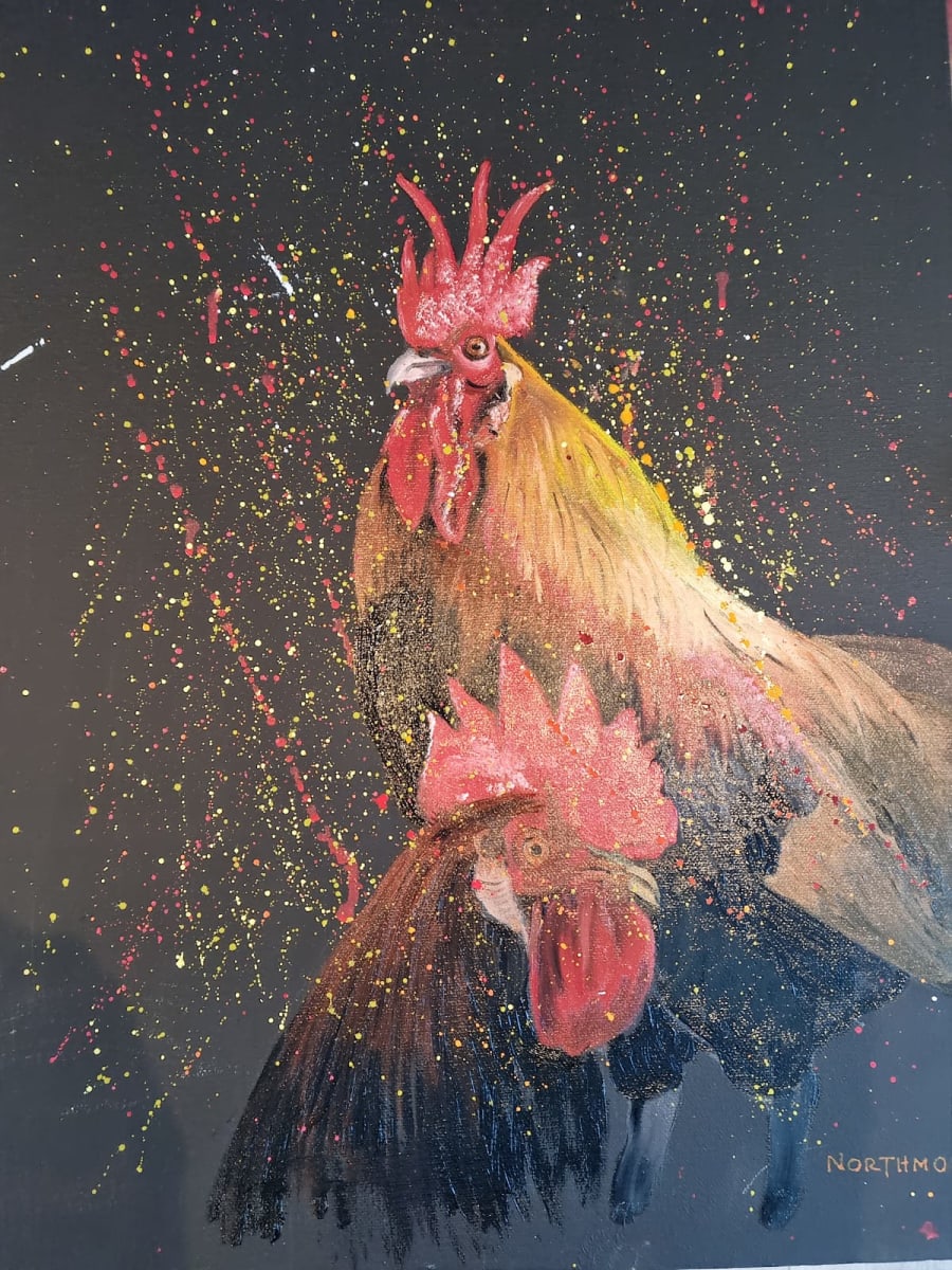 Roosters by Gillian Northmore 