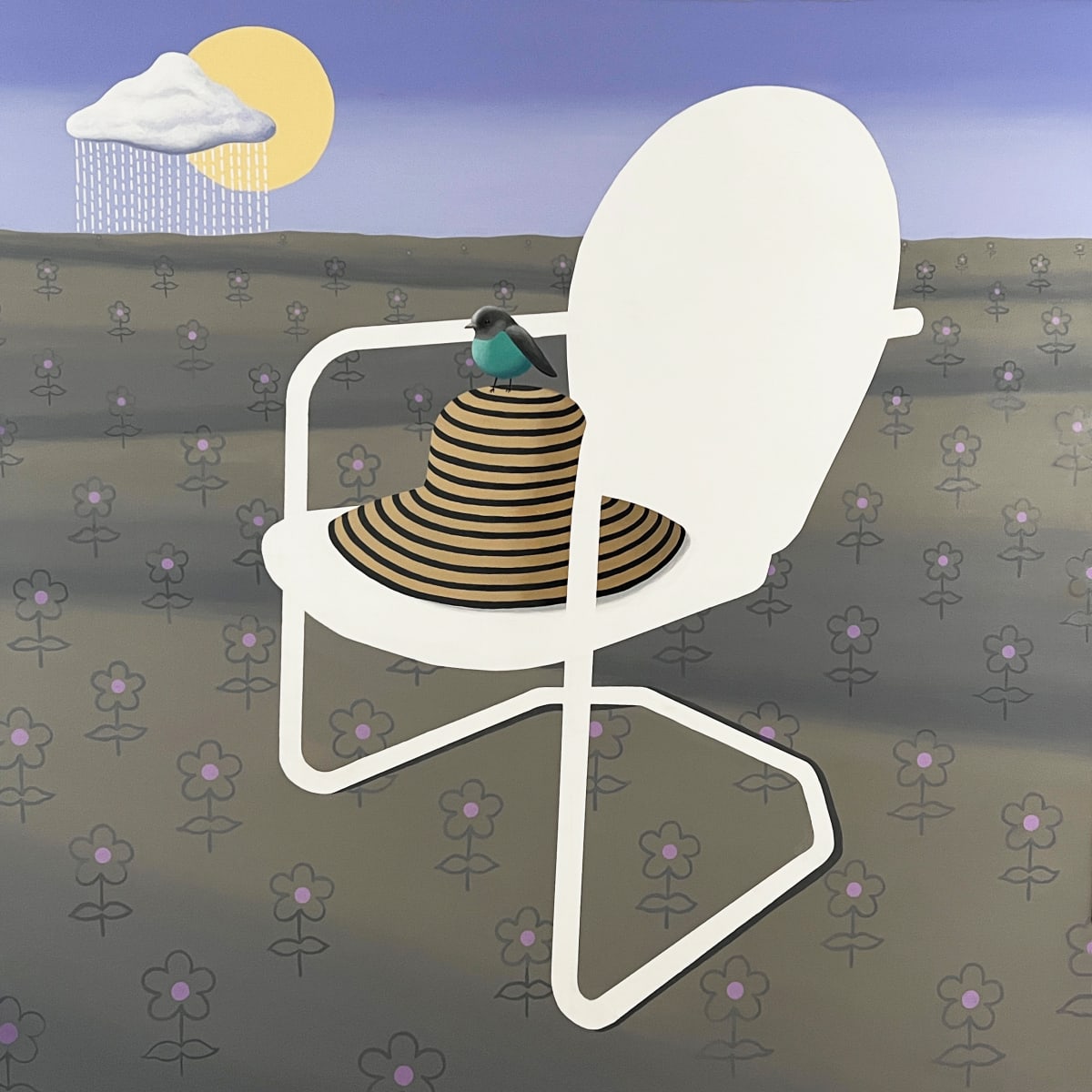 A Bird On A Hat On A Chair by George Halvorson 