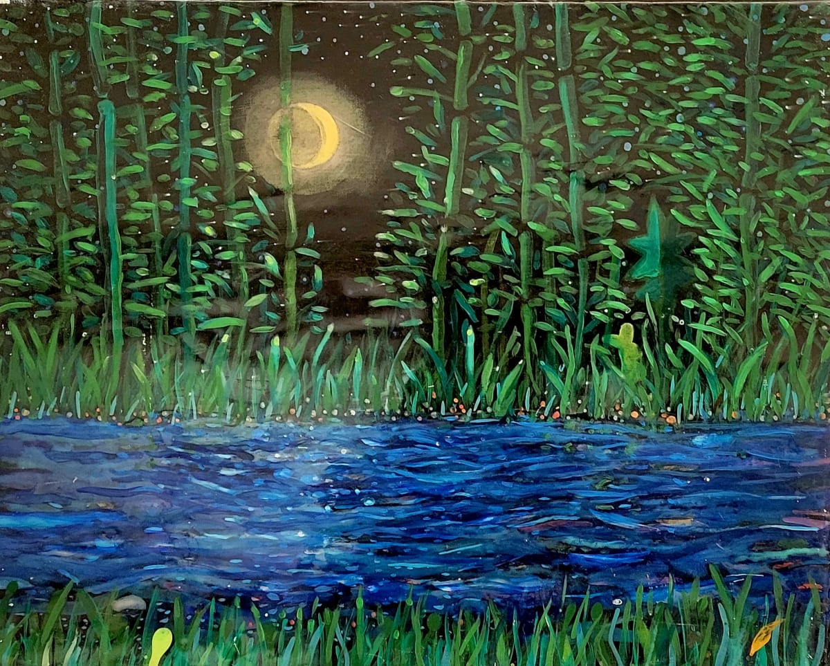 Moon Shining through the Reeds by Joe Roache 