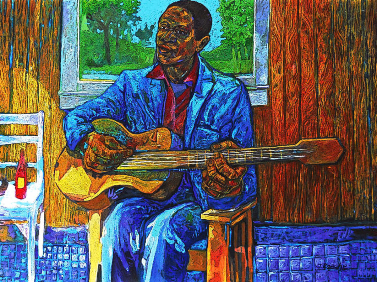 Blues Man, Fish and Hot Sauce by Joe Roache 