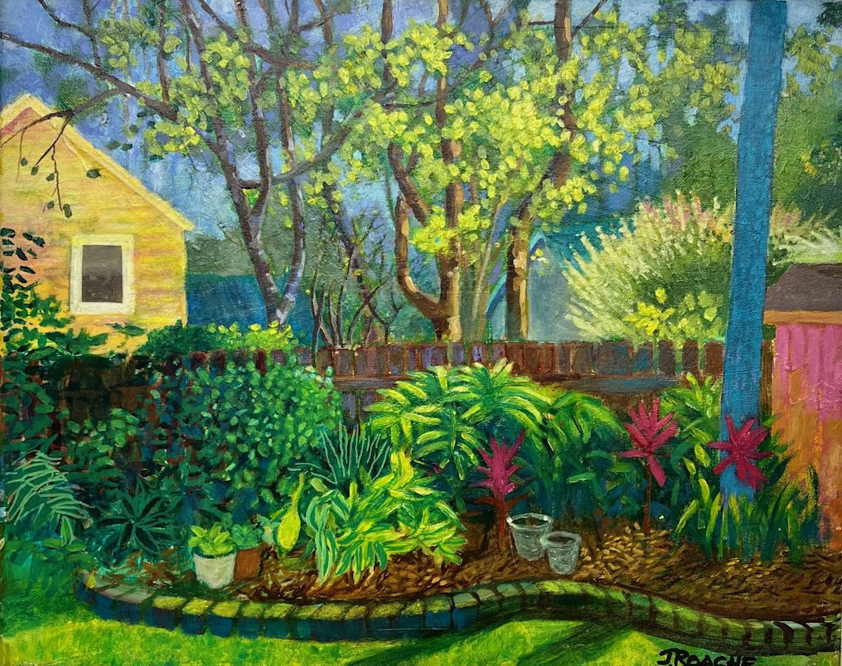 Backyard with Shadows by Joe Roache 