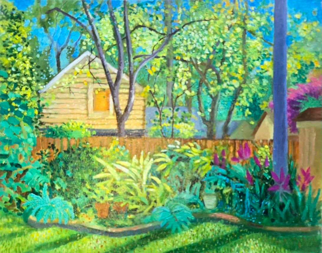 Backyard Yellow Trees by Joe Roache  Image: Backyard Yellow Trees