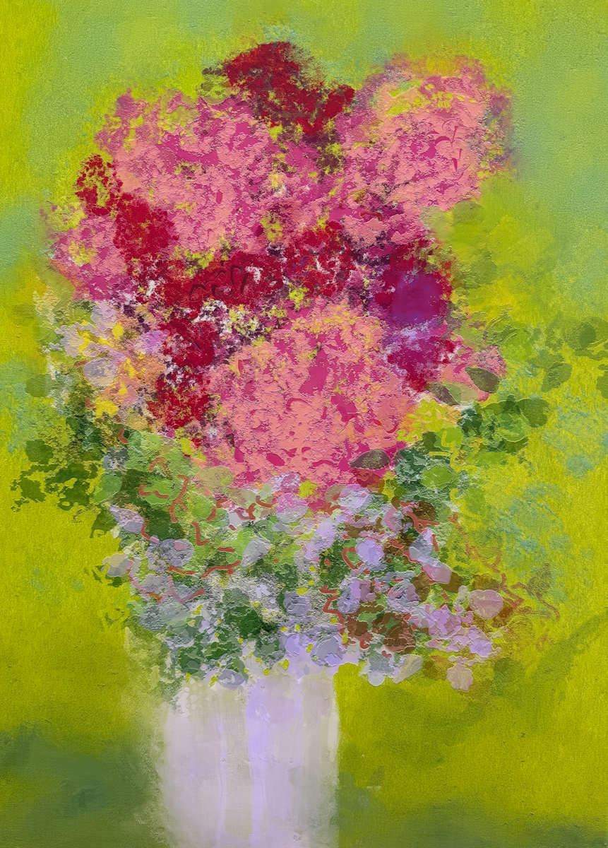 Fukuoka Flowers by Brian Woolford  Image: Spring’s whisper lingers—
bring me flowers, fill my room
with fleeting beauty.