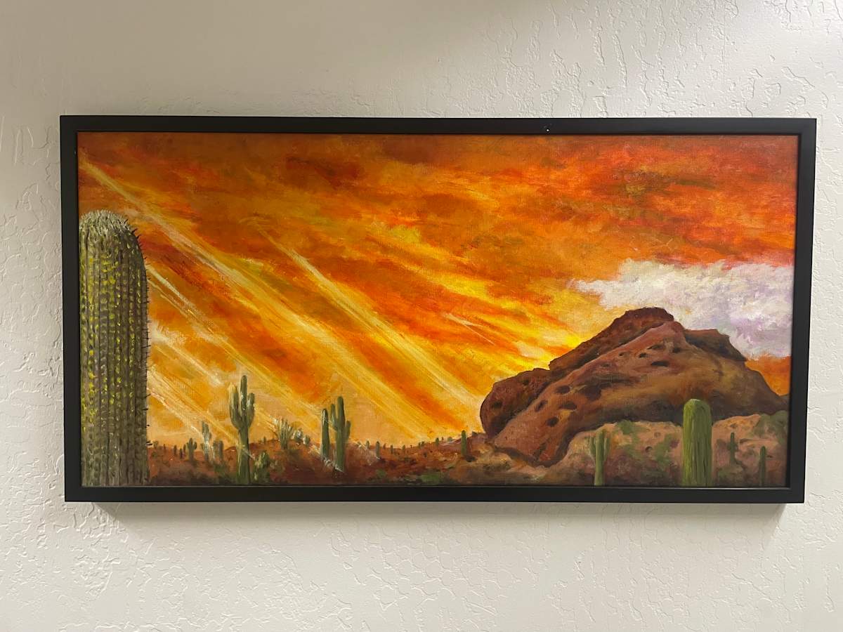 Sunset over Papago by Marie Provine 