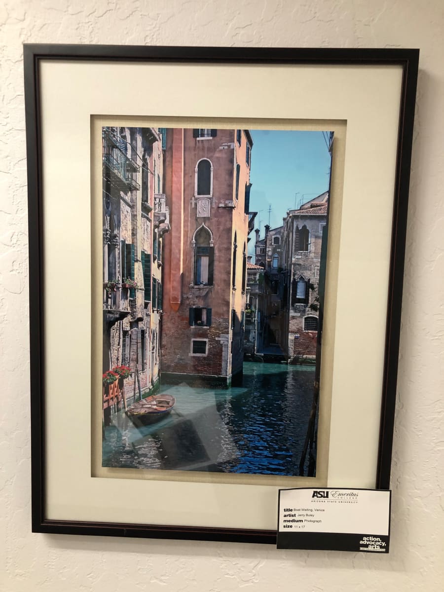 Boat Waiting, Venice by Jerry Buley 