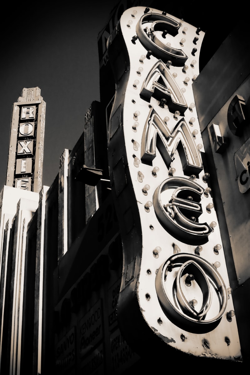 Cameo Theatre Neon Sign by Mark Peacock 