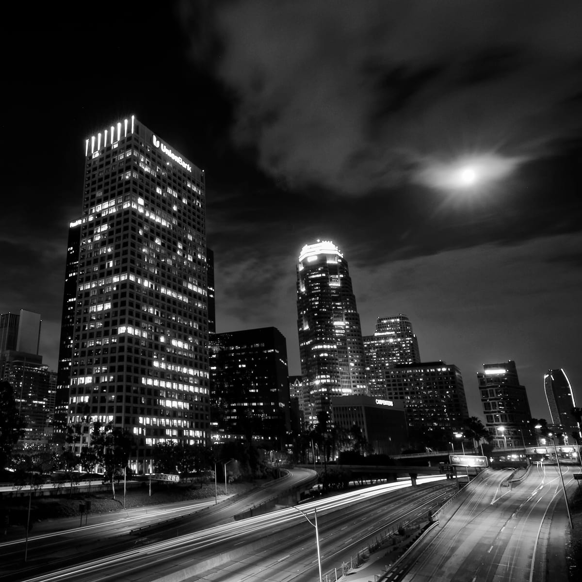 Full Moon over DTLA by Mark Peacock  Image: Photograph