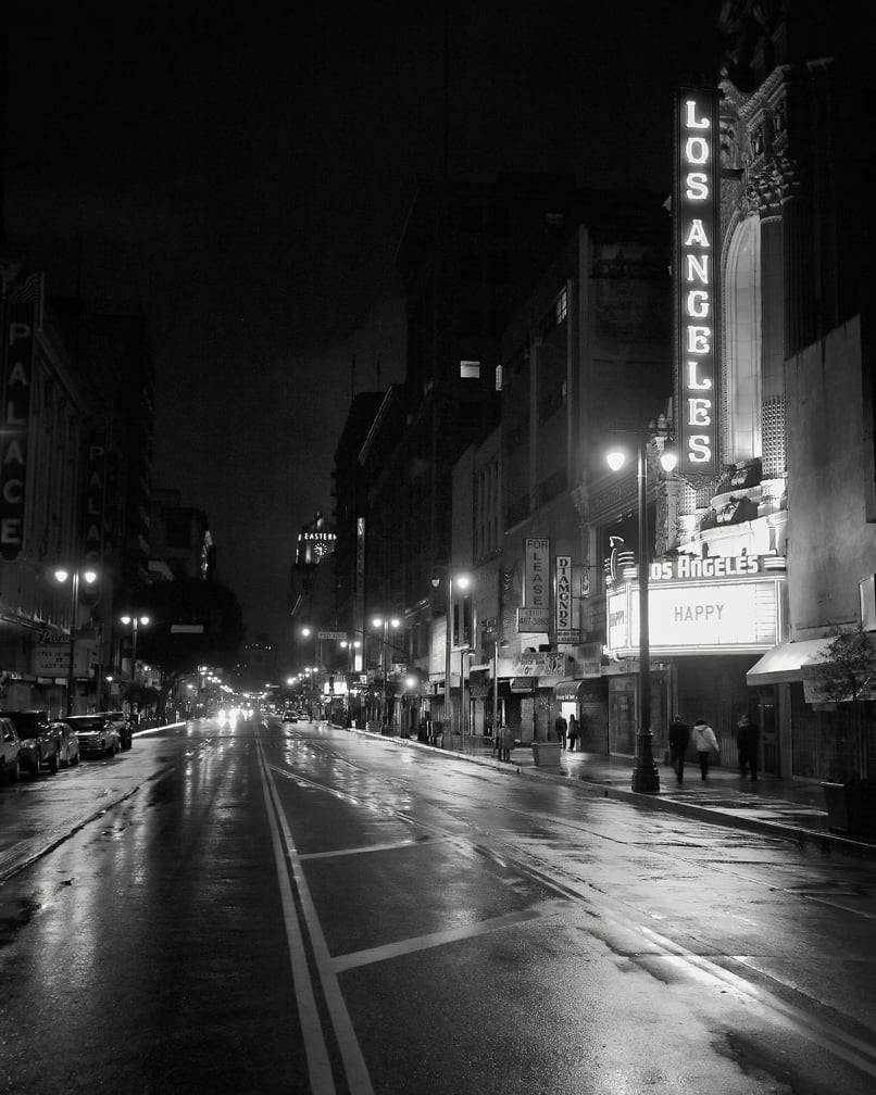 Broadway in the Rain by Mark Peacock  Image: Photo print