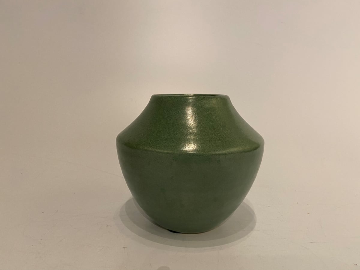 Green ceramic ikebana vase 